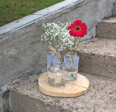 Detalles con tarros de cristal reciclados